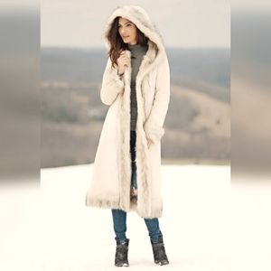 Donna Salyers Fabulous Faux Fox Fur Hooded Coat 2X